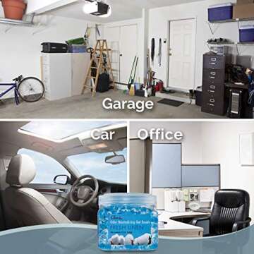 Clear Air Odor Eliminator Gel Beads - 12 oz, Pack of 2 - Air Freshener Made with Essential Oils - Eliminates Odors in Bathrooms, Cars, Boats, RVs & Pet Areas - Fresh Linen Scent