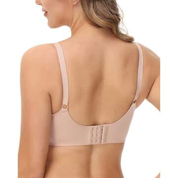 HOFISH Women's Hands Free Pumping Bra, Maternity, Nursing Bra & Everyday Bra for Breastfeeding Pumps BlackBeige S