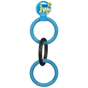 JW Pet Interactive Rubber Tug & Chew Toy for Large Dogs