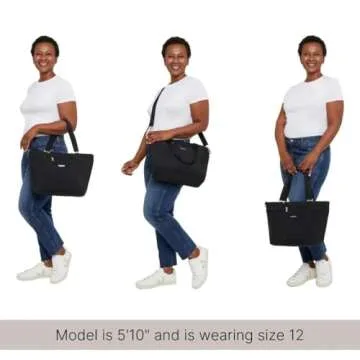 Baggallini womens Travel Avenue Tote, Charcoal, One Size US