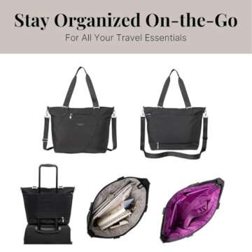 Baggallini womens Travel Avenue Tote, Charcoal, One Size US