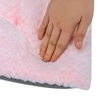 WONDER MIRACLE Fuzzy Deluxe Pet Beds, Super Plush Dog or Cat Beds Ideal for Dog Crates, Machine Wash & Dryer Friendly (15" x 23", S-Baby Pink)