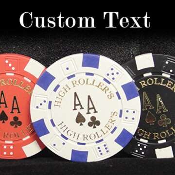 Custom Holiday Poker Chip Set with Logo Included