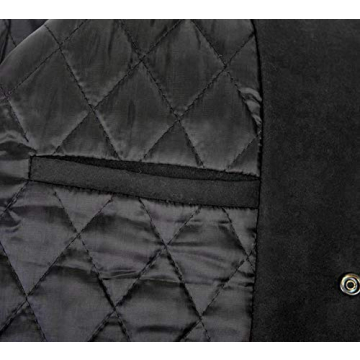 Men's Varsity Jacket with Leather Sleeves - XXS to 5XL