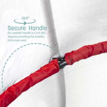 SKYWALKER TRAMPOLINES 60” Round, Indoor Outdoor Mini Trampoline for Kids Toddler Bouncer with Enclosure Net, Padded Frame, Cover and Handlebar, No-Gap Safe Design, Seaside Adventure