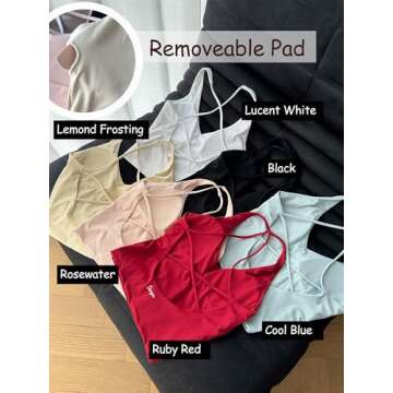 Danysu Sculpt Tank Top Light Support Strappy Yoga Top