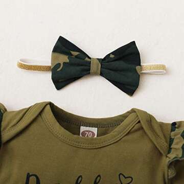 Renotemy Infant Baby Girl Summer Clothes Newborn Outfits Romper Little Sister Pants Sets Baby Girl Clothes 0-3 Months Green