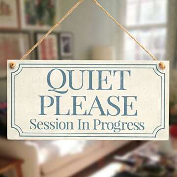 Meijiafei Quiet Please Session in Progress - Functional Small Office/Home Treatment Room Hanging Doo...