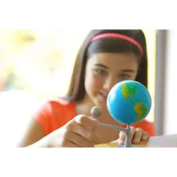 4M Kidzlabs Earth & Moon Model Kit – STEM Toys Science Lab DIY Orbit Planetarium Educational Gift