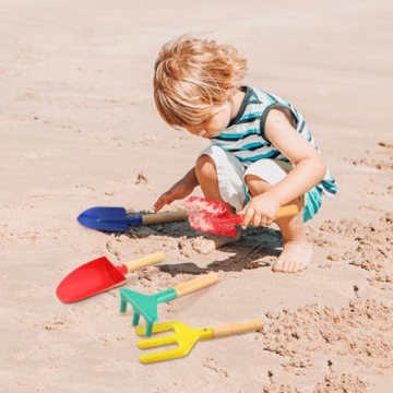 Kids Beach Tools Set - UMUACCAN 6 Piece Sand Toys