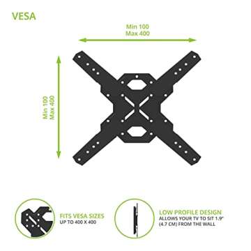 Kanto PS400 Full Motion Mount for 30-inch to 70-inch TVs
