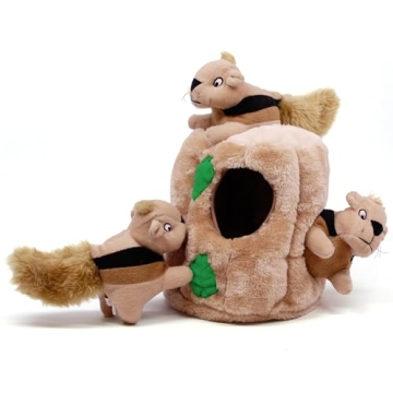 Hide A Squirrel Plush Dog Toy Puzzle for Interactive Fun