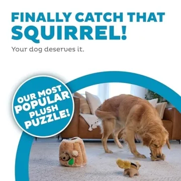 Hide A Squirrel Plush Dog Toy Puzzle for Interactive Fun