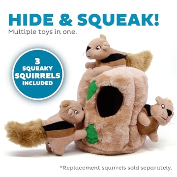 Hide A Squirrel Plush Dog Toy Puzzle for Interactive Fun
