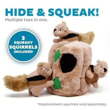 Hide A Squirrel Plush Dog Toy Puzzle for Interactive Fun