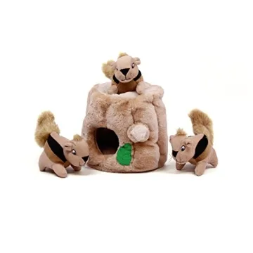 Hide A Squirrel Plush Dog Toy Puzzle for Interactive Fun