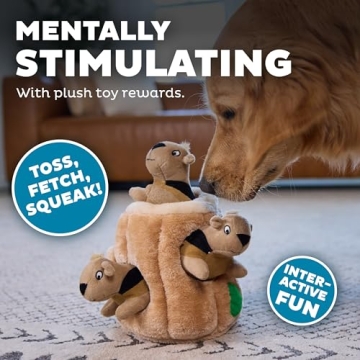 Hide A Squirrel Plush Dog Toy Puzzle for Interactive Fun
