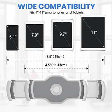 AboveTEK Tablet Stand Holder, Stylish Aluminum iPad Stands, Foldable 360° Swivel iPad iPhone Table ...