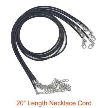 Paxcoo 100Pcs Black Waxed Necklace Cord - Jewelry Making