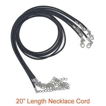 Paxcoo 100Pcs Black Waxed Necklace Cord - Jewelry Making