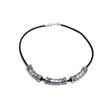 Paxcoo 100Pcs Black Waxed Necklace Cord - Jewelry Making