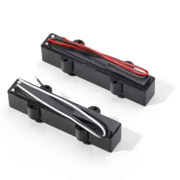 Wilkinson Bass Pickup WOJB5 Ceramic Jazz Bass Neck Bridge Pickups Set for 5-string JB style Electric Bass Guitar Parts (WOJB5)