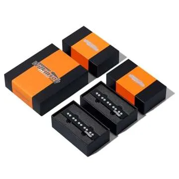 Wilkinson Bass Pickup WOJB5 Ceramic Jazz Bass Neck Bridge Pickups Set for 5-string JB style Electric Bass Guitar Parts (WOJB5)