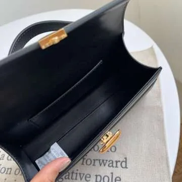 Women' Genuine Leather Hand Bags Satchel Bag Handle Purses Designer Handbags for Women Clutch Purse Satchel(Black)