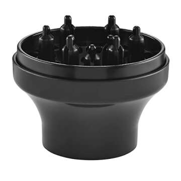 StyleCraft Peewee Dual Voltage Travel Dryer, Foldable Handle, Lightweight Portable Size, Tri-Plex Technology, Concentrator Nozzle, Diffuser, Travel Bag, Black