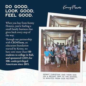 Kenny Flowers Women's Resort Dress, Organic Rayon Maxi Dress, Smocked Back, Adjustable Tie Straps, and Flowy Tiered Bottom Multi