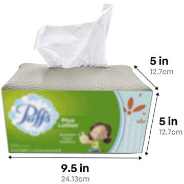 carrotez Tissue Box Cover, [Refined] Modern PU Leather Rectangular Tissue Box Holder - Decorative Holder/Organizer for Bathroom Vanity Countertop, Night Stands, Office Desk 9.5"X5"X5" - Pastel Grey