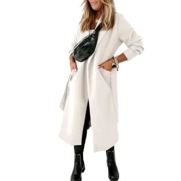 Stylish Womens Classic Belted Long Jacket for All Occasions