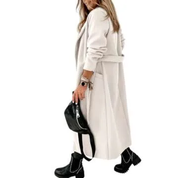 Stylish Womens Classic Belted Long Jacket for All Occasions