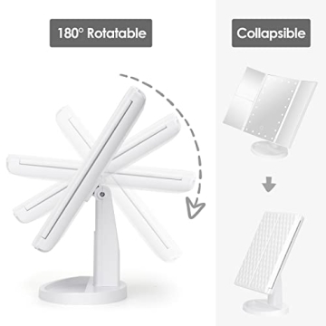 DenCert Lighted Makeup Mirror with 10X Magnification