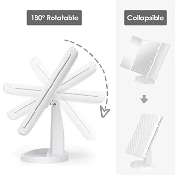 DenCert Lighted Makeup Mirror with 10X Magnification