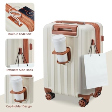 Smart Travel with imiomo 4 Piece Luggage Set
