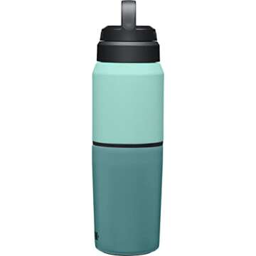 CamelBak MultiBev Water Bottle & Travel Cup – Vacuum Insulated Stainless Steel – Coastal/Lagoon ...