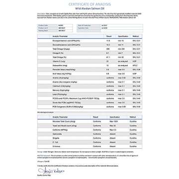 Wild Alaskan Salmon Oil for Dogs & Cats - Skin & Coat Omega 3 Fish Oil Liquid Food Supplement for Pe...