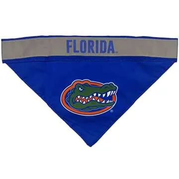 Pets First NCAA Florida Gators TIE Bandana, Small/Medium. Dog Football Reflective Bandana Scarf Bib for Pet, Cat, or Dog. The Ultimate Game-Day, Party Bandana