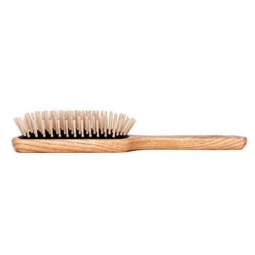 TEK Large Rectangular Ash Wood Brush for Healthy Hair