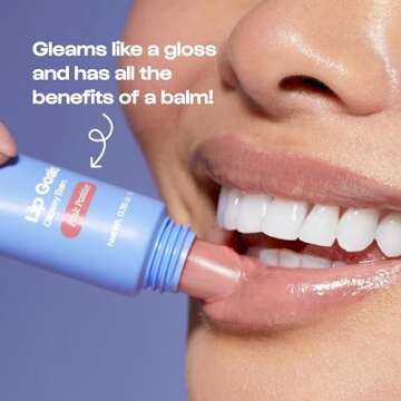 Alleyoop Glossy Lip Balm - Lip Goals, Self-Love (Clear) - Hydrating & Moisturizing Lip Care for Cracked Lips - Natural Plumping Lip Moisturizer That Smooths, Soothes, & Protects - Vegan & Cruelty-Free