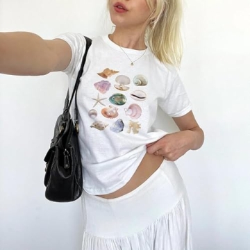 ABYOVRT Women Graphic Baby Tees for Trendy Style
