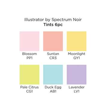 Illustrator by Spectrum Noir Marker Set 6 Colors