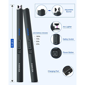 Electric Candle Lighter Rechargeable Windproof Flameless