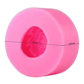 Mujiang 3D Peony Flower Cake Decorating Silicone Jello Sugar Chocolate Fondant Molds