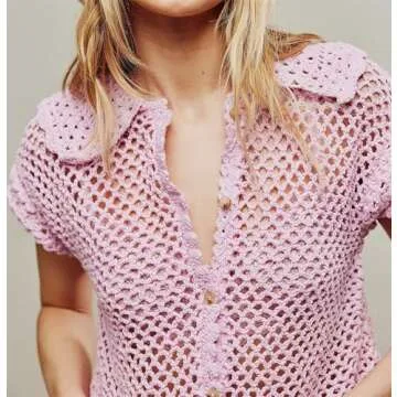 Trendy LifeShe Crochet Crop Top for Women Summer