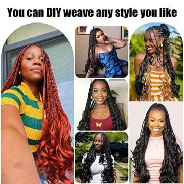 Aeagoo French Curl Braiding Hair Pre Stretched 20 Inch 8 Packs Bouncy Loose Wavy Braiding Hair Hot Water Setting Yaki Texture French Curly Braiding Hair Extensions for Black Women(20 Inch,1B#)