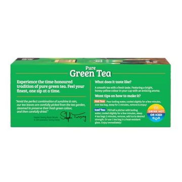 Twinings Pure Green Tea Individually Wrapped Bags, 100 Count (Pack of 1), Smooth & Refreshing, Caffeinated, Enjoy Hot or Iced