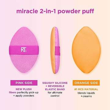 Real Techniques 2-In-1 Powder Puff Pack for Flawless Application