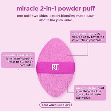 Real Techniques 2-In-1 Powder Puff Pack for Flawless Application
